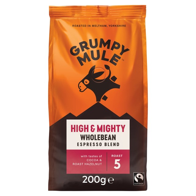 Grumpy Mule High & Mighty Espresso Coffee Beans 200g - British product