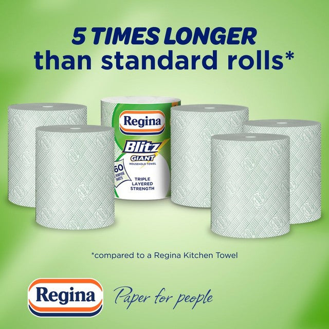 Regina Blitz Giant Kitchen Roll 260 Sheets, imported from the UK