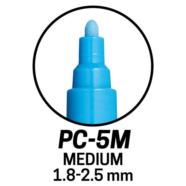 Posca PC-5M Essential Colour Pens 8 pack, imported from the UK