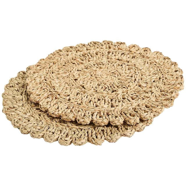 M&S floral woven placemats set of 2 in natural, imported from the UK