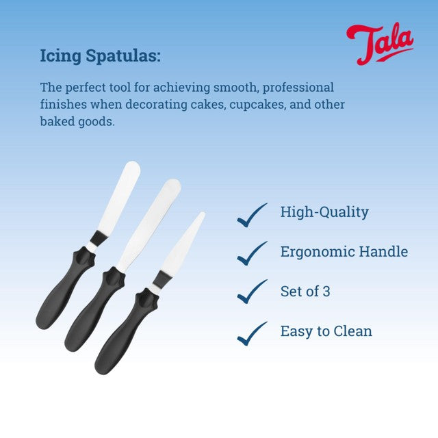 Tala 3 Icing Spatulas set of 3 for baking (British brand)