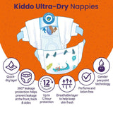 Ocado Kiddo Ultra-Dry Nappies Size 6 13-18kg, imported from the UK