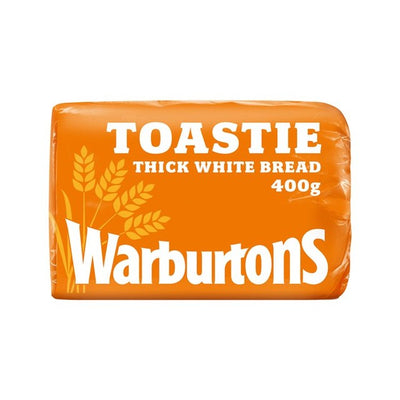 Warburtons Toastie White Thick Sliced White Bread 400g