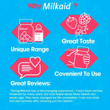 Milkaid raspberry flavour lactase chewable tablets 120 tablets, imported from the UK