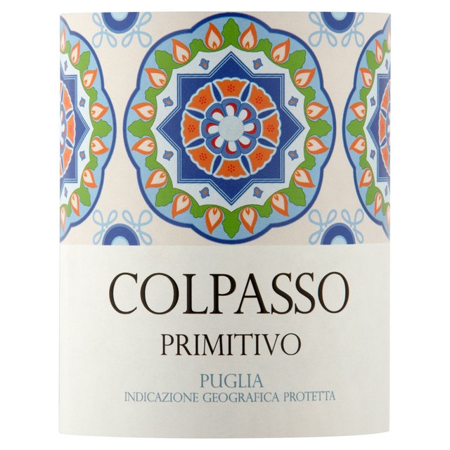 Colpasso Primitivo Red Wine 75cl - British product