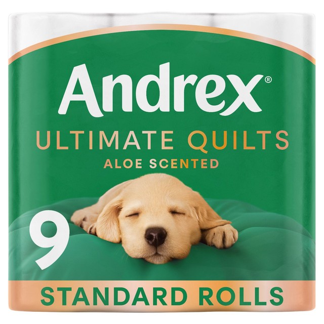 Andrex Ultimate Quilts with Aloe Vera toilet rolls 9 rolls - British product