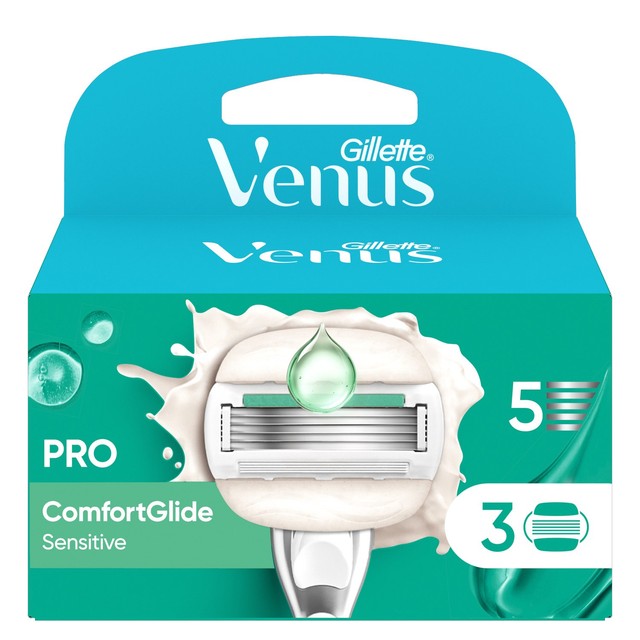 Venus Comfortglide Sensitive razor blades 3 Pack - British product