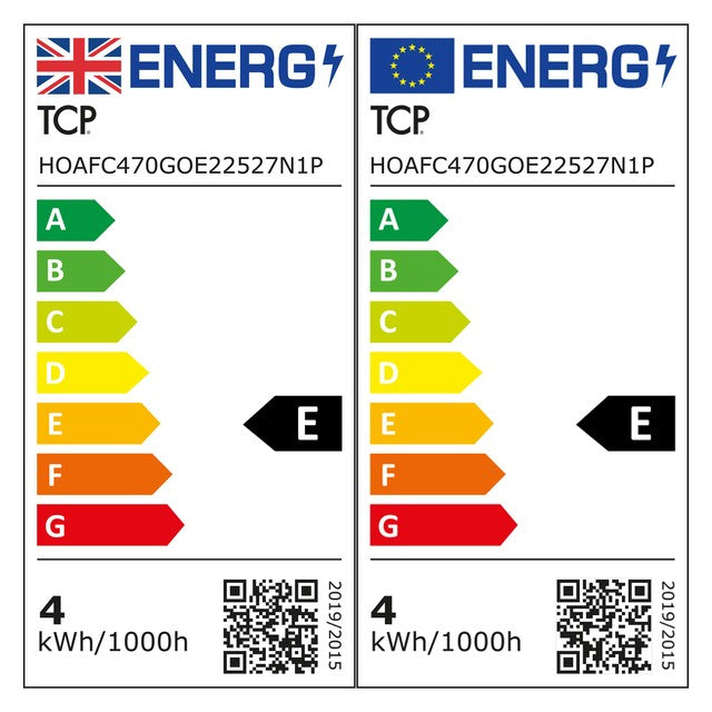TCP Candle LED Coated Screw 40W light bulb (British brand)