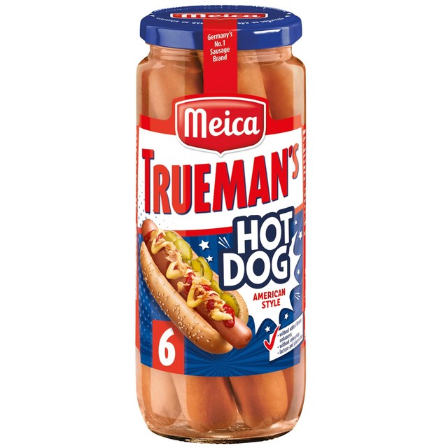 Meica pork hot dog sausages 540g, imported from the UK