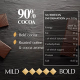 Lindt Excellence Intense Dark 90% Cocoa chocolate bar 100g, UK version