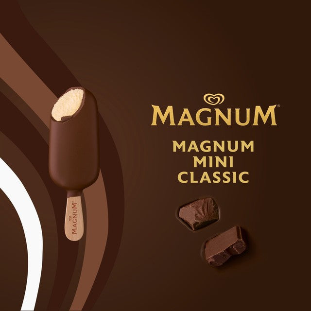 Magnum Mini Classic ice cream sticks 6 x 55ml, imported from the UK