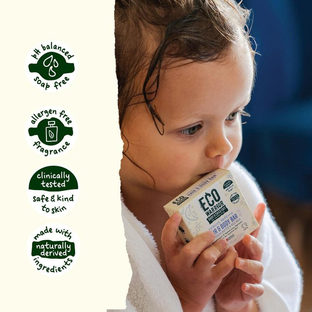 Little Soap Company Eco Warrior Baby & Child Relaxing Bedtime Hair & Body Soap Bar 50g - British product