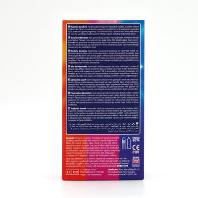 Skins Assorted Kondome Natürliche Noppen und Rippen Ultra Dünn 16er Packung