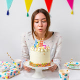 Talking Tables rainbow Happy Birthday candle (British brand)