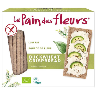 خبز مقرمش عضوي من Buckwheat من Le Pain Des Fleurs، 150 جرام