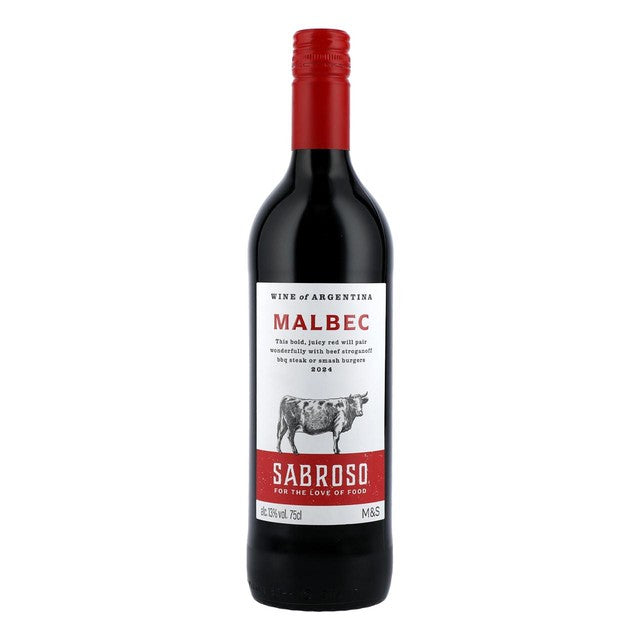 M&S Malbec red wine 75cl, imported from the UK