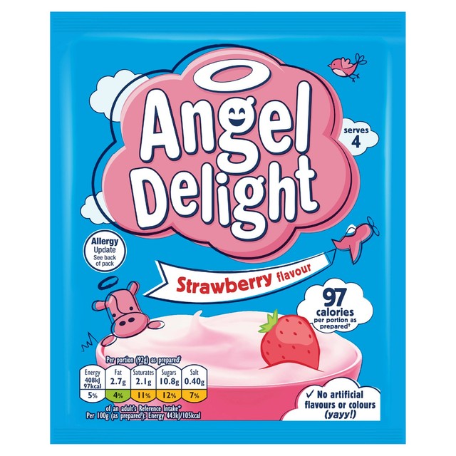 Angel Delight strawberry instant dessert mix 59g - British product
