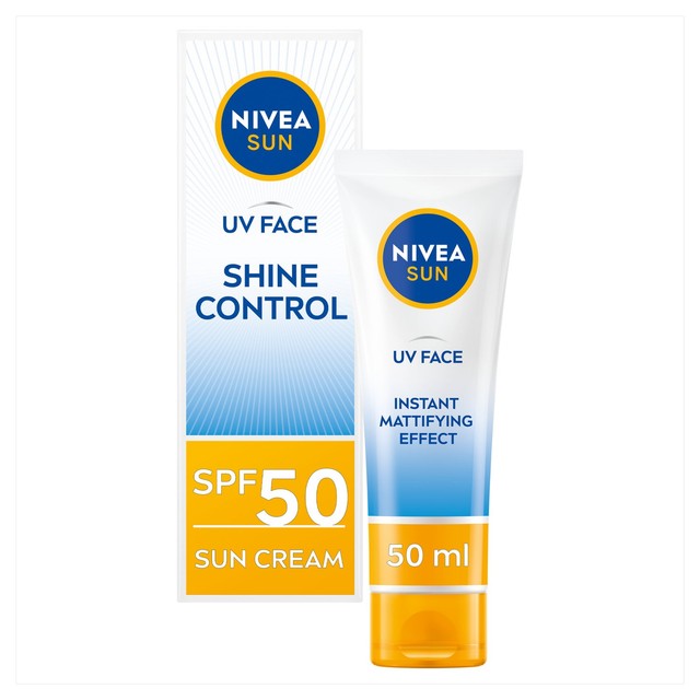 Nivea SPF 50 face sun cream shine control 50ml, imported from the UK