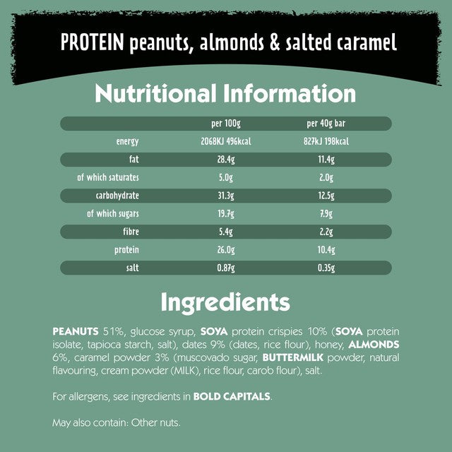 Eat Natural salted caramel and peanut protein bars 3-pack 120g - British product