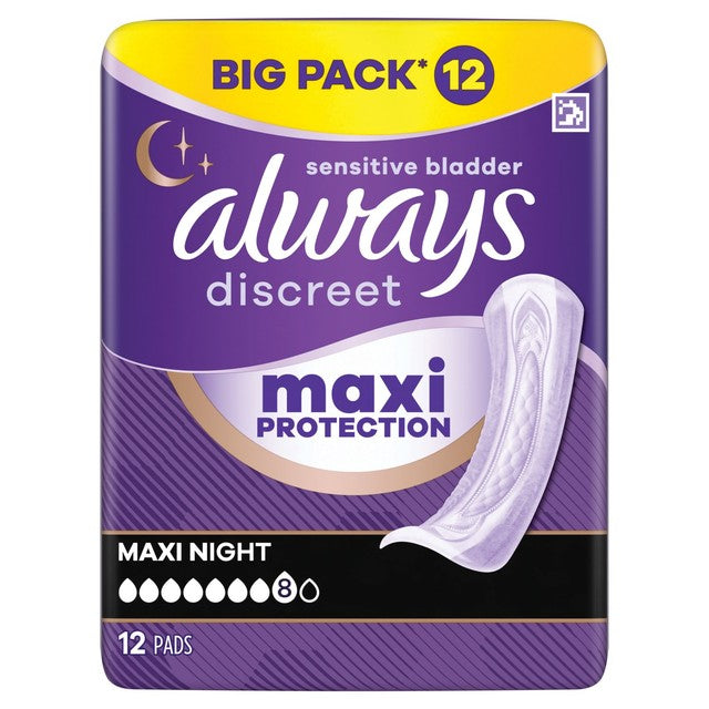 Always Incontinence Pads Ultimate Night 12 Pack - British product