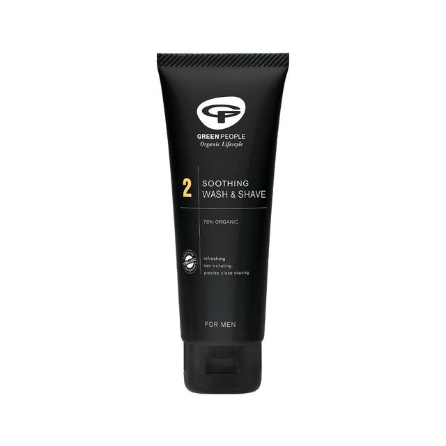 Green People Men's Soothing Wash and Shave Gel 100ml, UK version