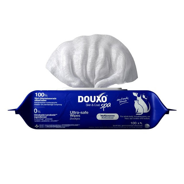 Douxo Spa pet wipes for sensitive skin 100 count, imported from the UK