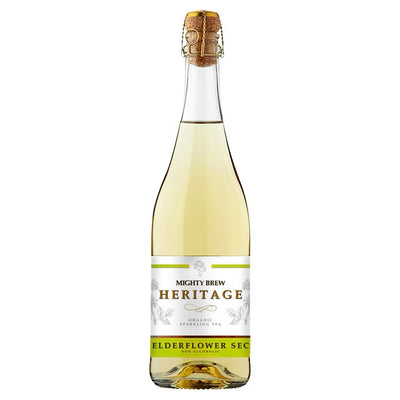 M&S Mighty Brew Heritage Elderflower Sec Organic Non-Alcoholic Sparkling Kombucha 750ml- Buy online at McGrocer