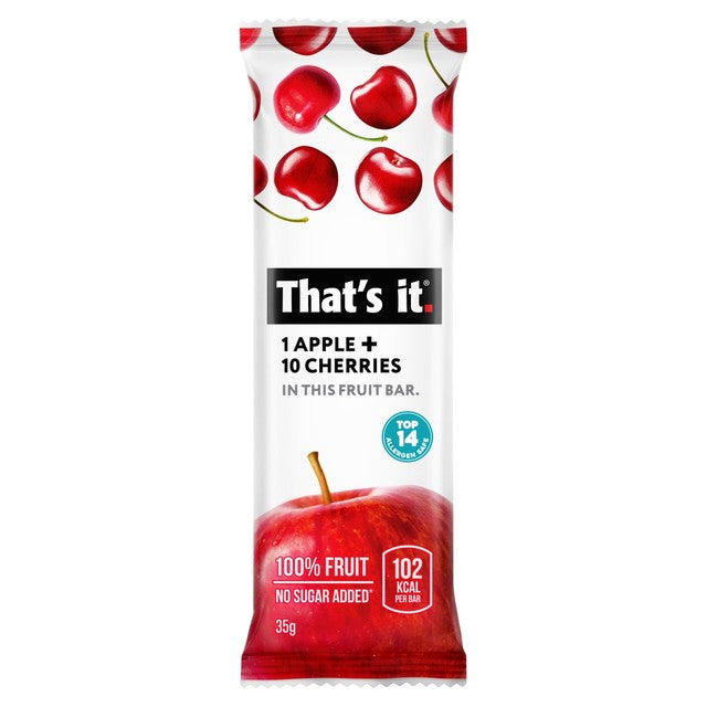 Thats It apple cherry fruit bar 35g (British brand)