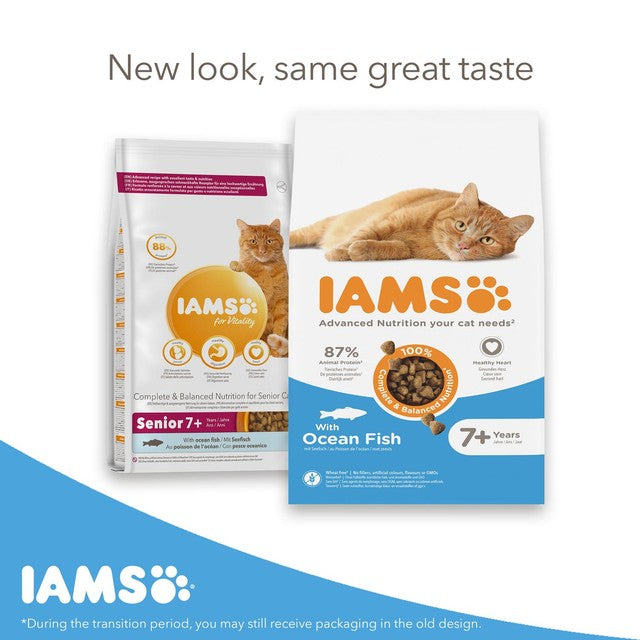 IAMS dry cat food ocean fish 3kg, UK version