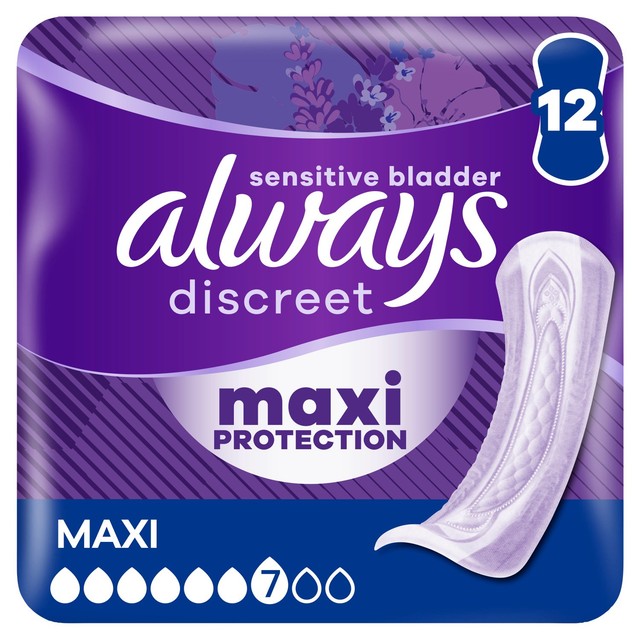 Always Discreet Incontinence Pads Ultimate Day 12 Pack, imported from the UK