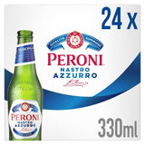 Peroni Nastro Azzurro lager 24 x 330ml bottles, imported from the UK