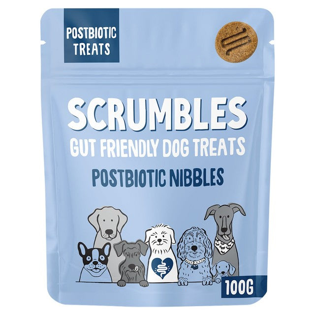 Scrumbles Postbiotic Nibbles dog treats 100g (British brand)