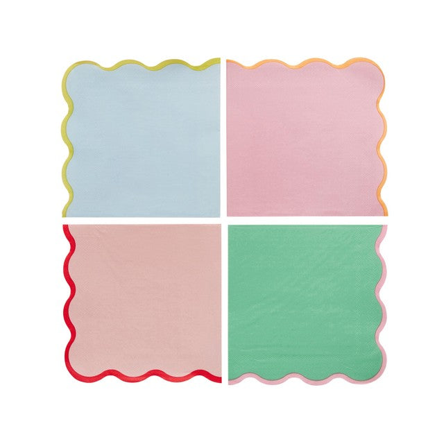 Hootyballoo Bright Banquet party napkins 16cm - British product