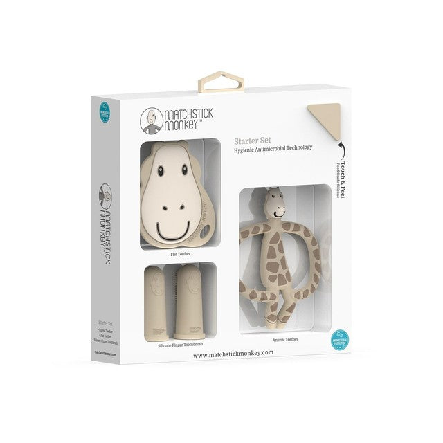 Matchstick Monkey Gigi Giraffe teething set, imported from the UK