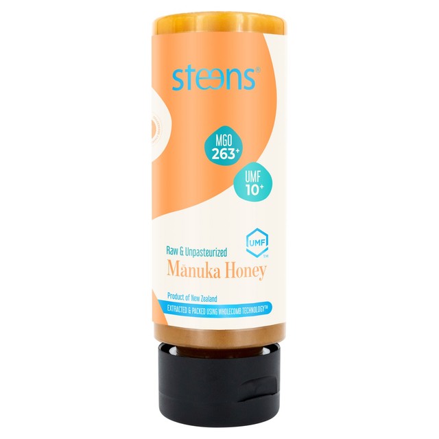 Steens MGO263 UMF10 Manuka Honey 340g, imported from the UK