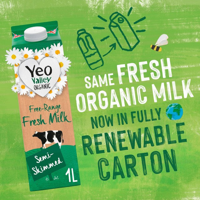 Yeo Valley Organic Fresh Semi Skimmed Milk
