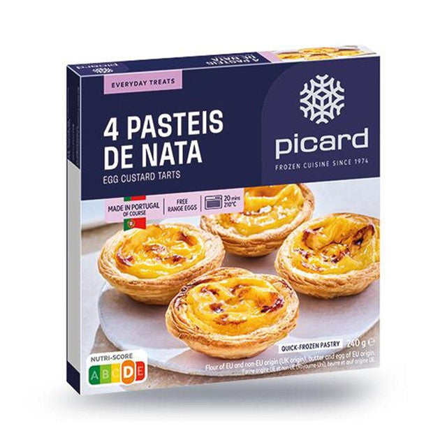 Picard Pasteis De Nata egg custard tarts imported from the UK