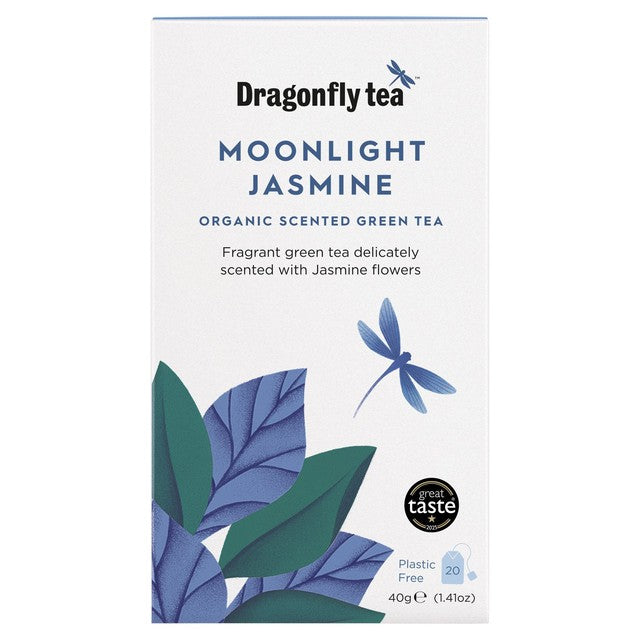 Dragonfly Tea Moonlight Jasmine Green Tea Bags 20 Bags - British product