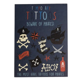 Rex London Beware of the Pirates temporary tattoos 2 pack, imported from the UK