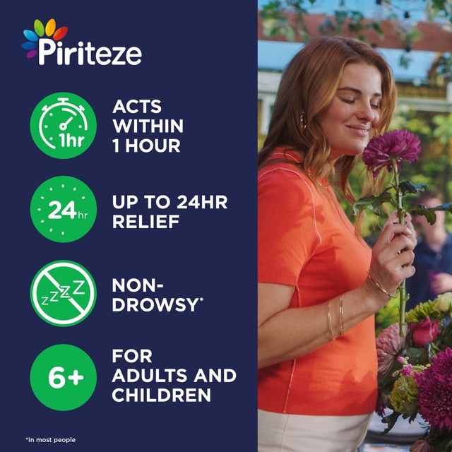 Piriteze hayfever and allergy tablets 30s, imported from the UK