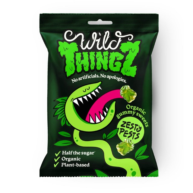 Wild Thingz Zesty Pests Bio Gummibärchen 130g (Britische Marke)