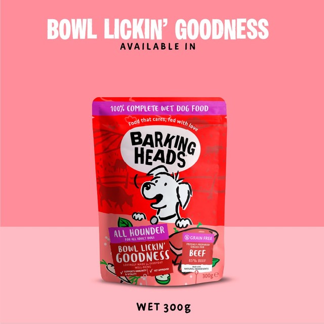 Barking Heads Beef Waggington wet dog food 300g - British product