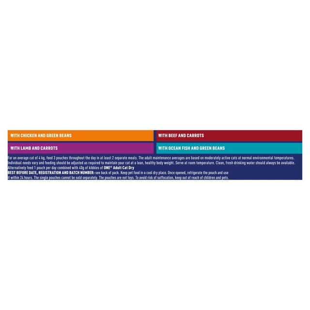Purina One mini fillets cat food multipack 40x85g, imported from the UK