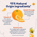 Childs Farm Sweet Orange Bubble Bath, imported from the UK