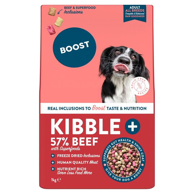 Boost Pet beef and superfood dry dog food 1kg - British product
