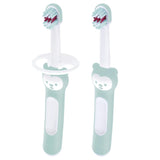 MAM baby toothbrush double pack with safety shield - British product