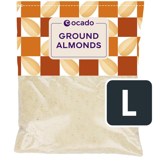 Ocado ground almonds 200g, imported from the UK