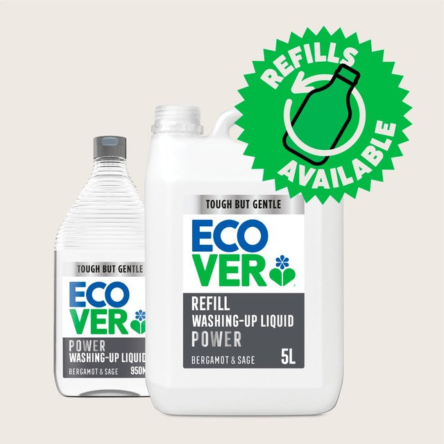 Ecover Power washing up liquid bergamot sage (British brand)