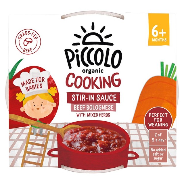Piccolo Organic Beef Bolognese Sauce 120g, imported from the UK