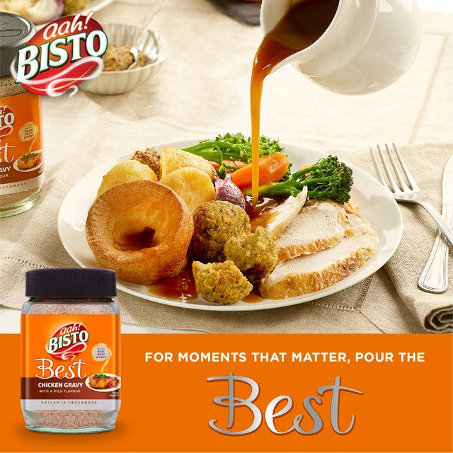 Bisto Best Chicken Gravy Granules jar, British brand